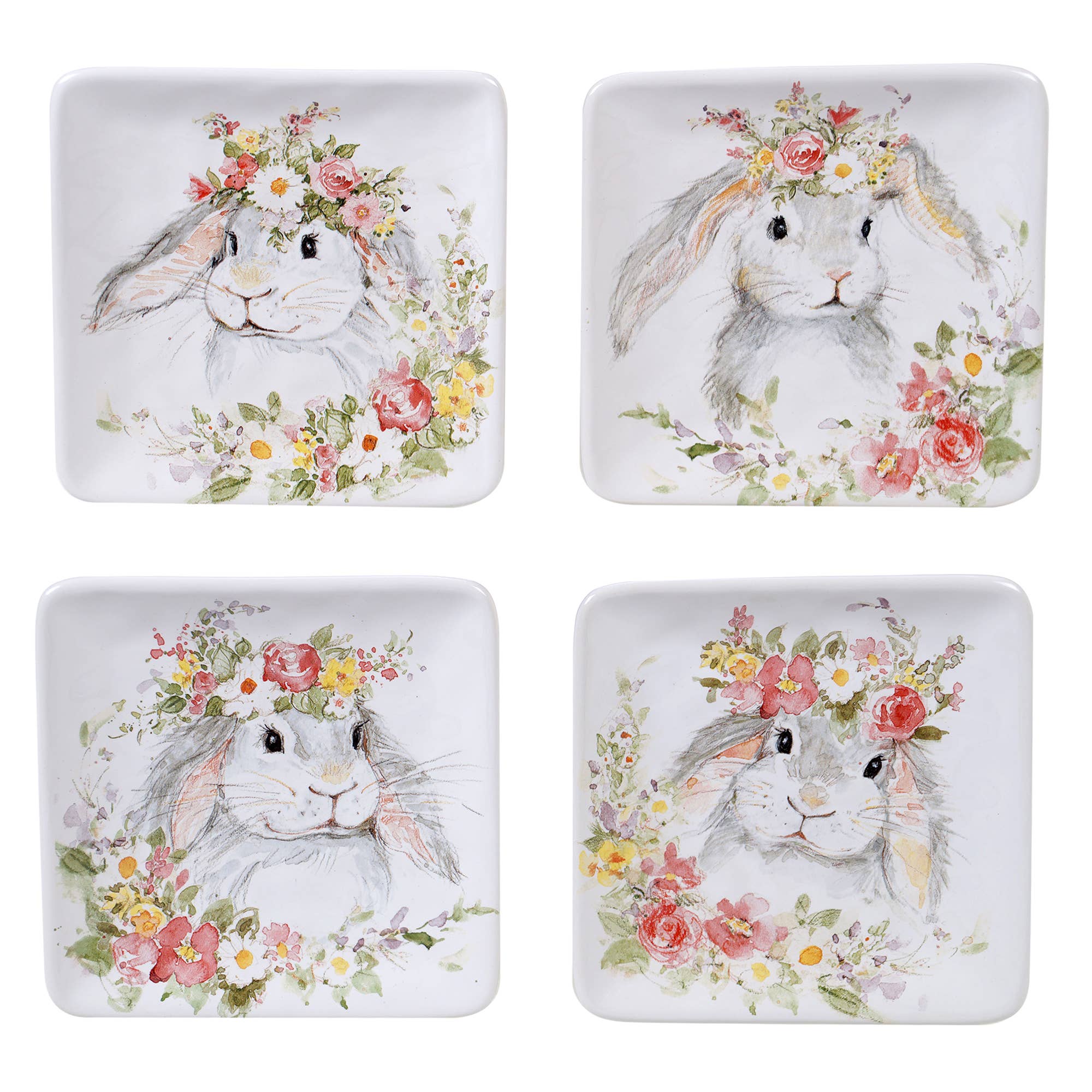 Sweet Bunny Canape Plate - Set of 4