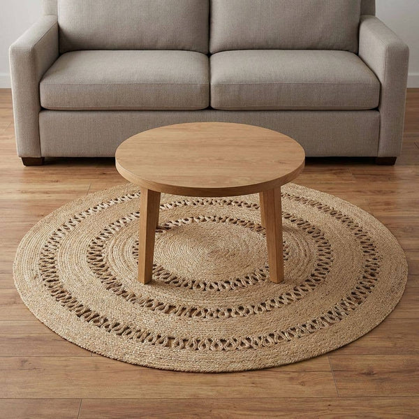 Round Jute Area Rug - 5ft