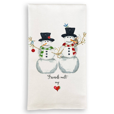 Snowman Melt My Heart Kitchen Towel