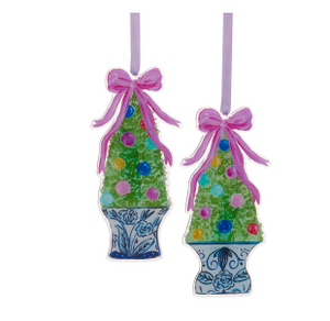 Chinoiserie Topiary Acrylic Ornaments
