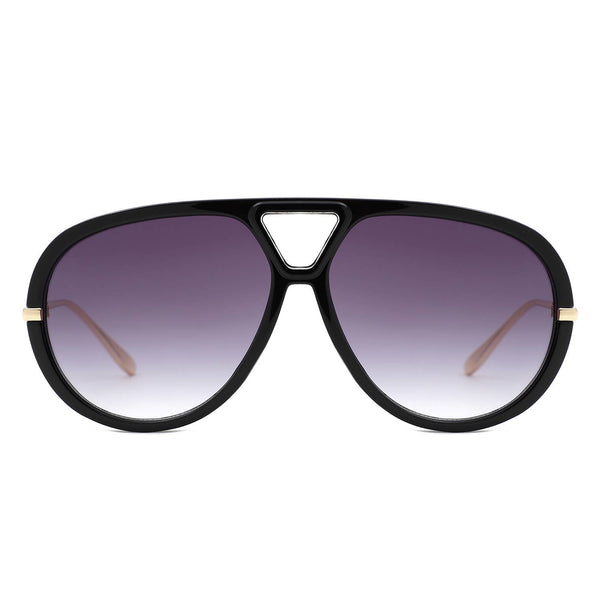 Double Bridge Fashion Aviator Sunglasses