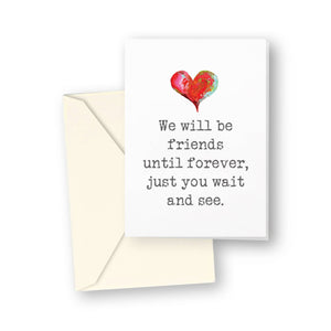 We Will Be Friends Enclosure Cards - Pack of 4