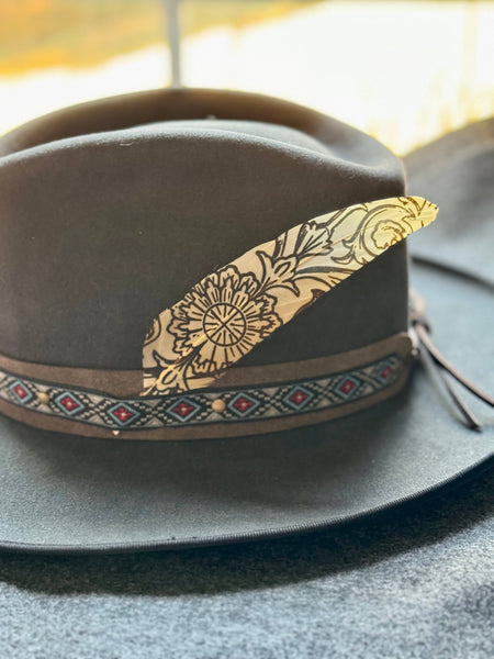 Western Scroll Hat Feather