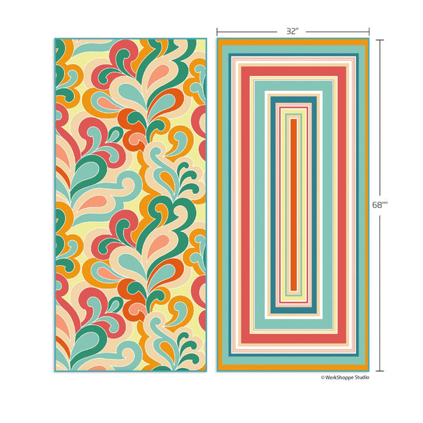 Paisley Pop Microfiber Beach Towel