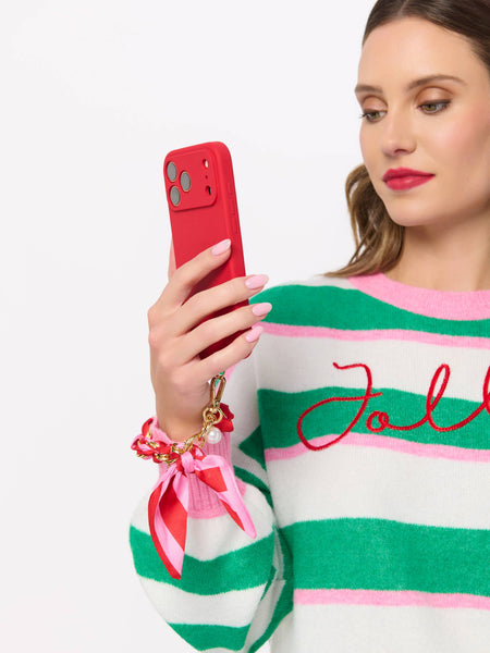 Stiped Phone Wristlet