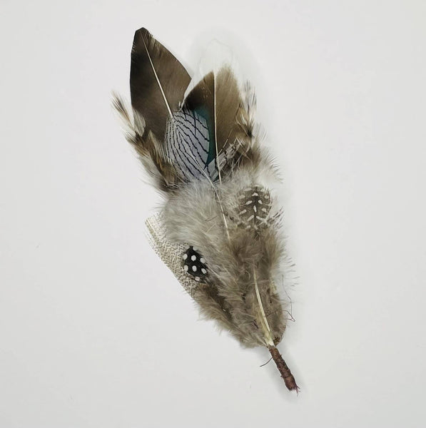 Feather Hat Pin - Snow Drift