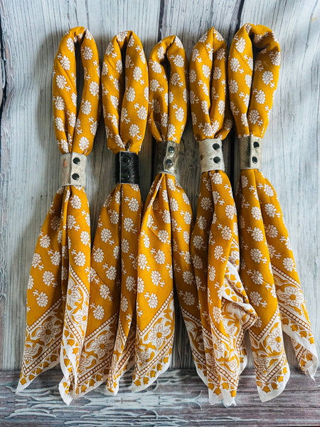 Yellow Floral Bandana