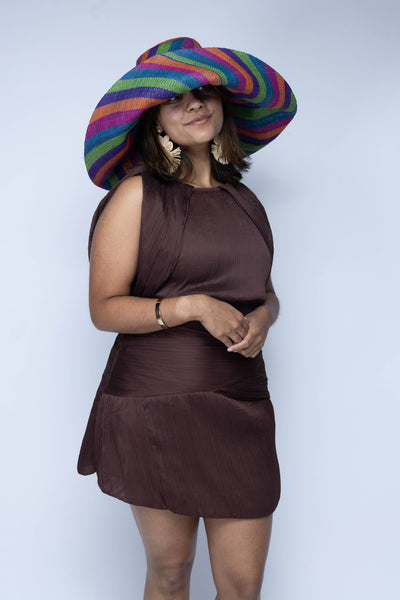 Grace Straw Hat - Midori Swirl