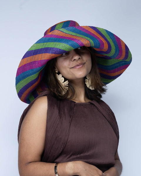 Grace Straw Hat - Riviera Swirl