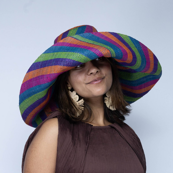 Grace Straw Hat - Riviera Swirl