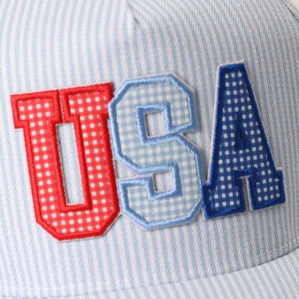 USA Patch Varsity Striped Baseball Hat
