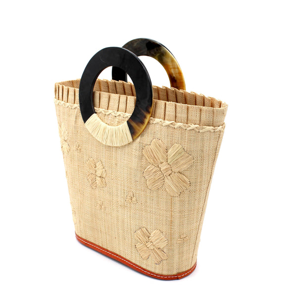 Tulum Straw Bucket Handbag - Natural