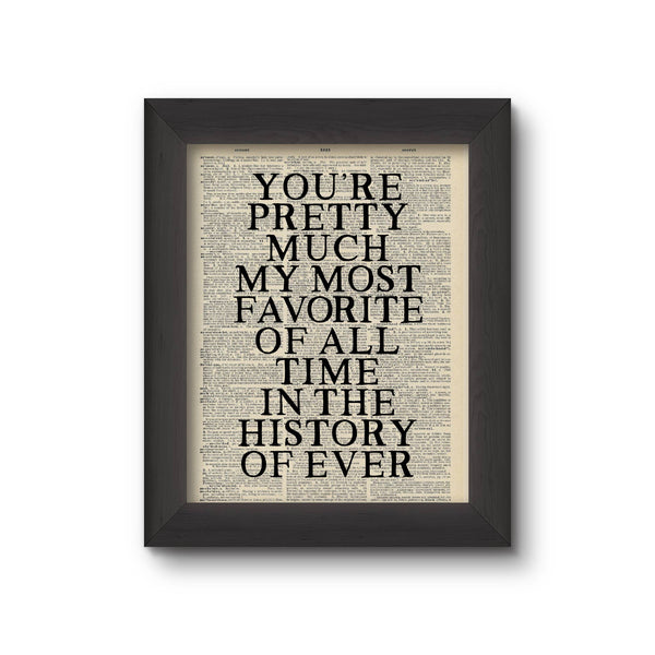 Most Favorite Of All Time Book Print