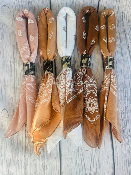 Terracotta Hues Hand Dyed Bandana