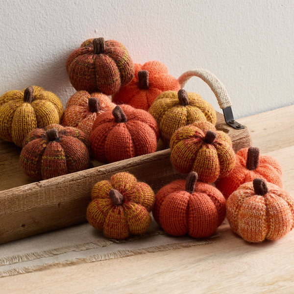 Cozy Knit Pumpkins - Mulberry (S)