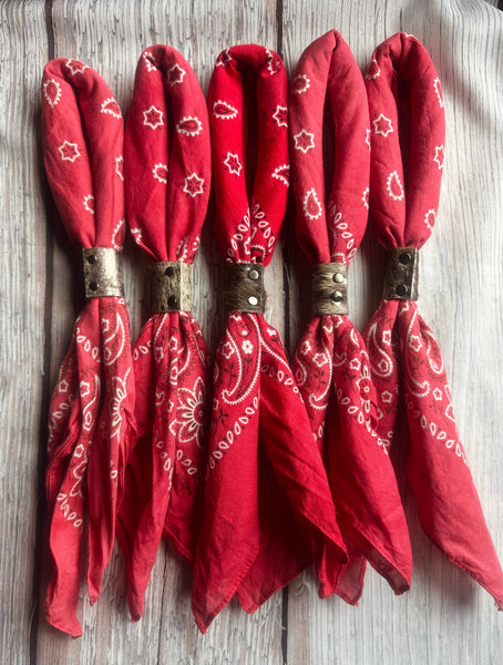 Cherry Red Hand Dyed Bandana