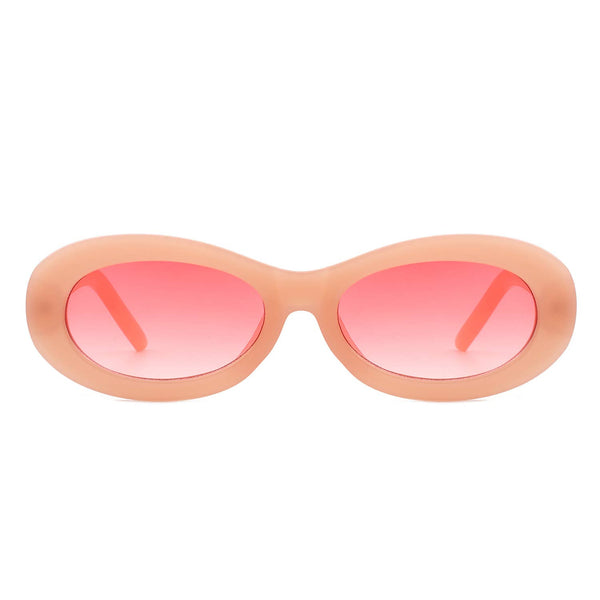Oval 90s Inspired Fashion Slim Sunglasses