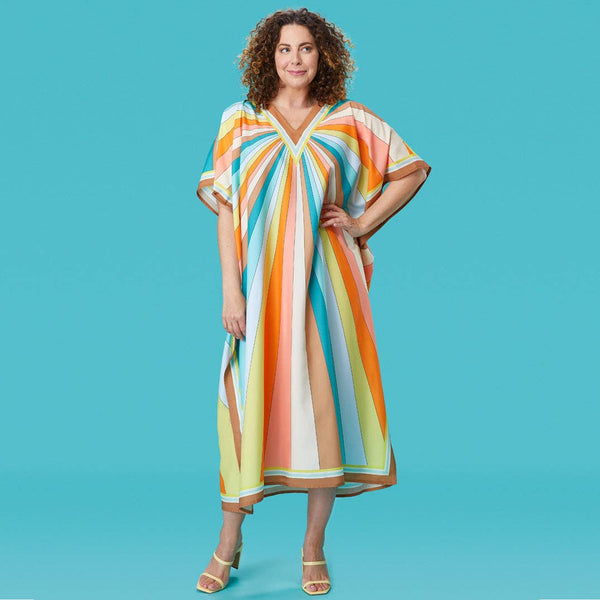 Sun Stripes Caftan Beach and Pool Coverup