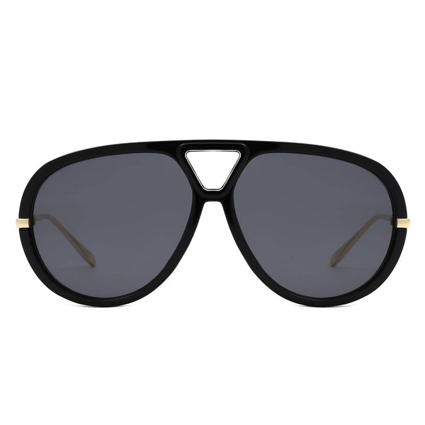 Double Bridge Fashion Aviator Sunglasses