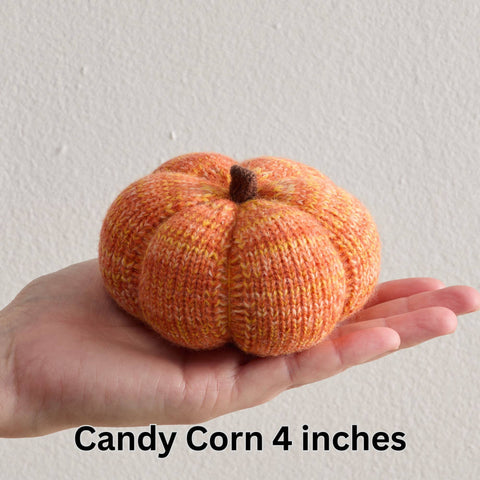 Cozy Knit Pumpkins - Candy Corn (L)