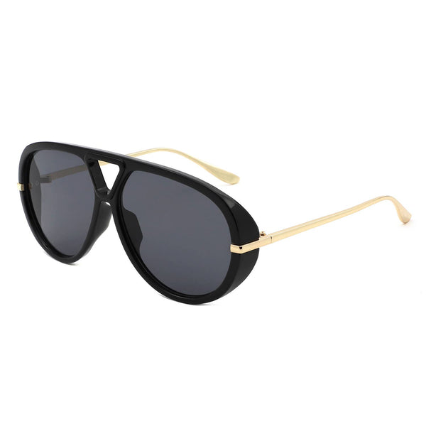 Double Bridge Fashion Aviator Sunglasses