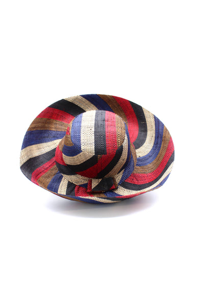 Grace Straw Hat - Midori Swirl