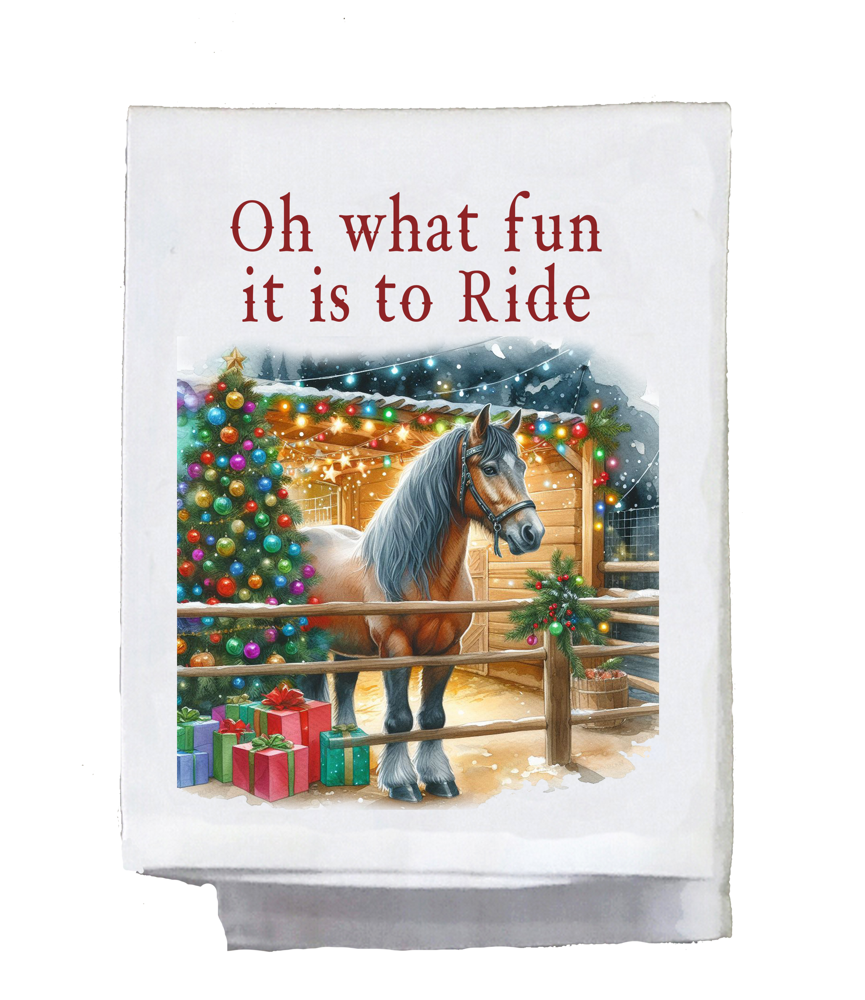 Christmas Oh What Fun Kitchen Towel