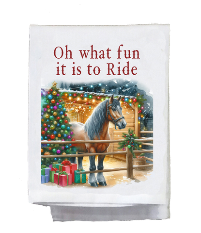 Christmas Oh What Fun Kitchen Towel