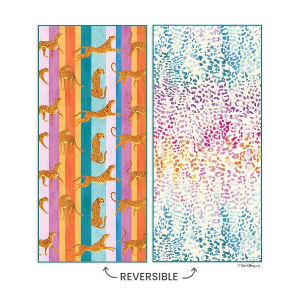 Leopard Stripes Microfiber Beach Towel