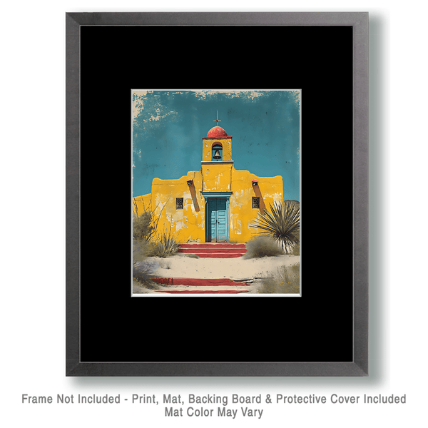 New Mexico Adobe Church Wall Art Print