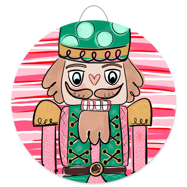 Pink Nutcracker Door Hanger