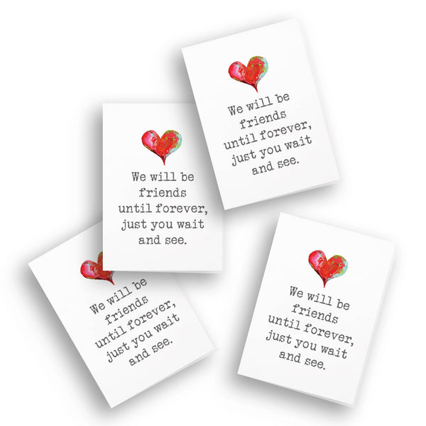 We Will Be Friends Enclosure Cards - Pack of 4
