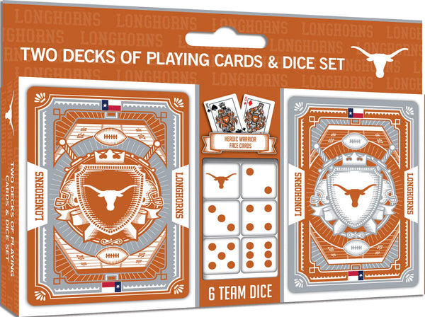 Texas Longhorns Playing Cards & Dice Set