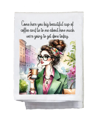 Big Beautiful Cup of Coffee Kitchen Towel