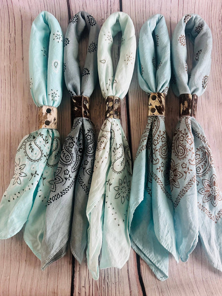 Cowboy Blue Hand Dyed Bandana