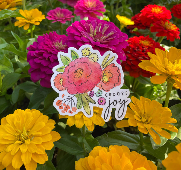 Choose Joy Flower Sticker