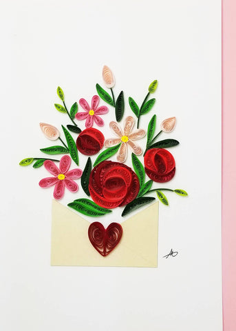 Floral Love Letter Greeting Card