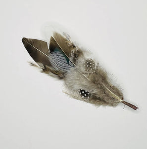 Feather Hat Pin - Snow Drift