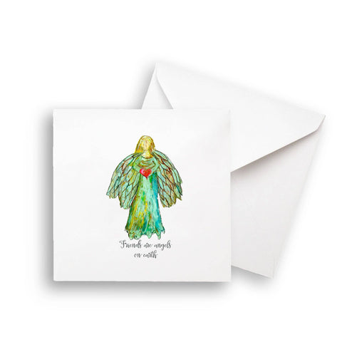 Colorful Angel with Heart Note Card