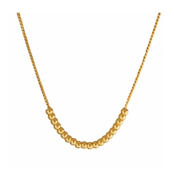 CXC Beaded Necklace - Gold