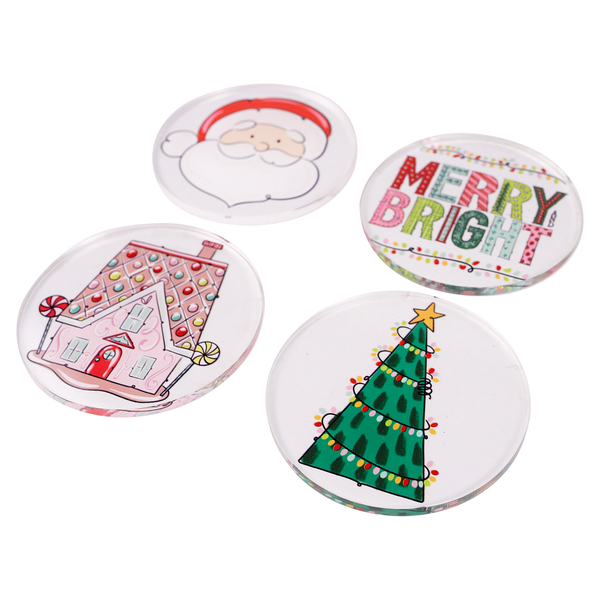 Merry and Bright Coaster - Set of 4
