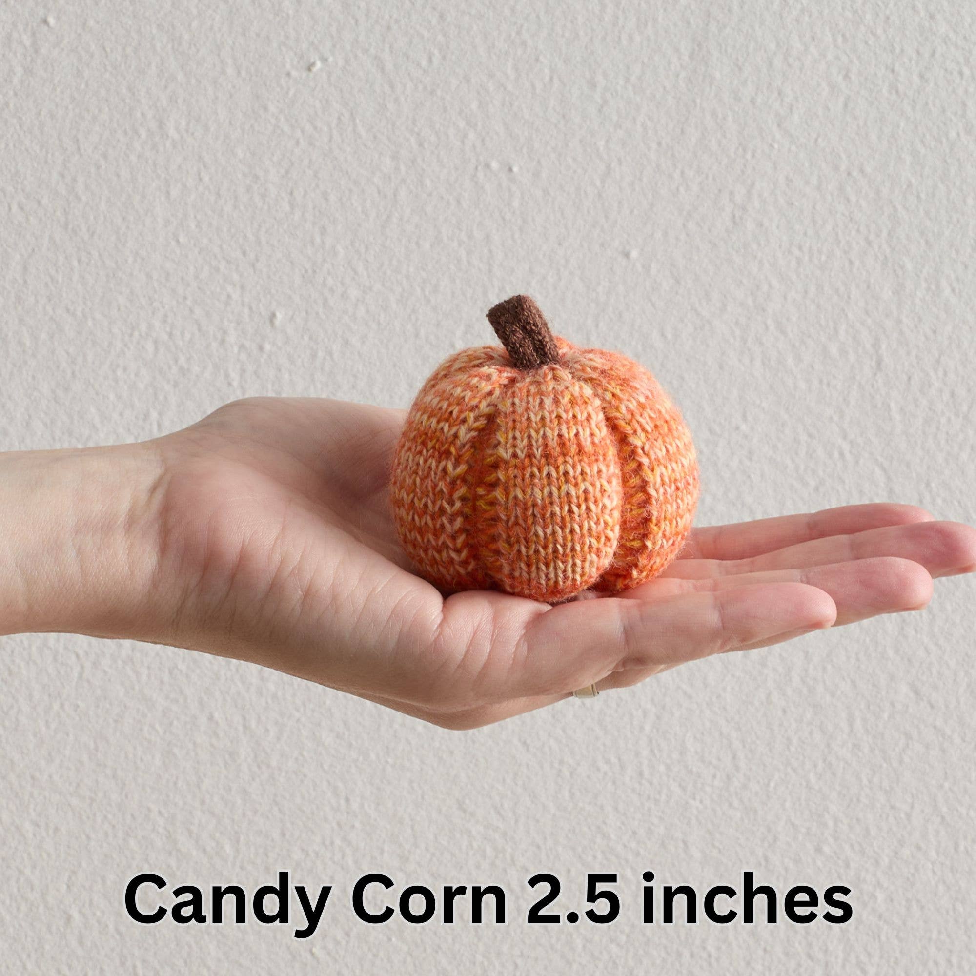Cozy Knit Pumpkins - Candy Corn (S)
