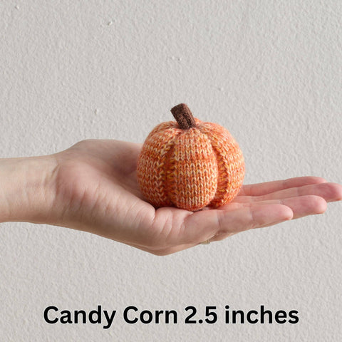 Cozy Knit Pumpkins - Candy Corn (S)
