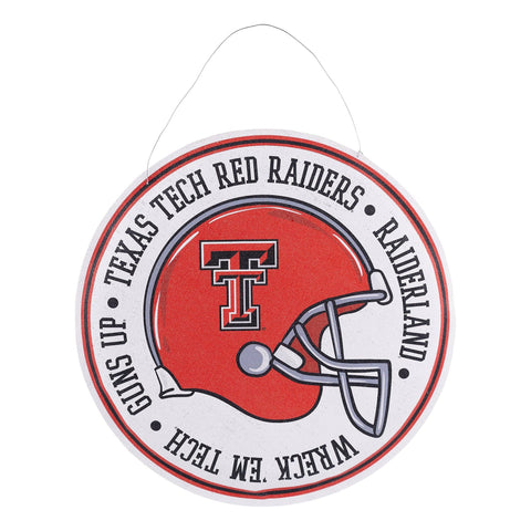 Texas Tech Wreath/Helmet Burlee Door Hanger