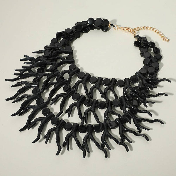 Bold Coral Statement Necklace