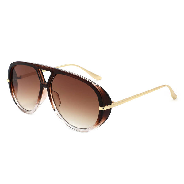 Double Bridge Fashion Aviator Sunglasses