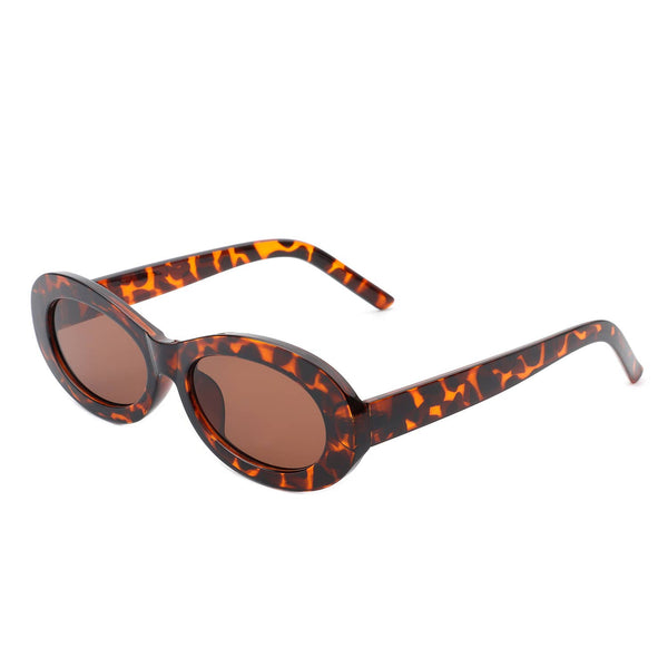 Oval 90s Inspired Fashion Slim Sunglasses
