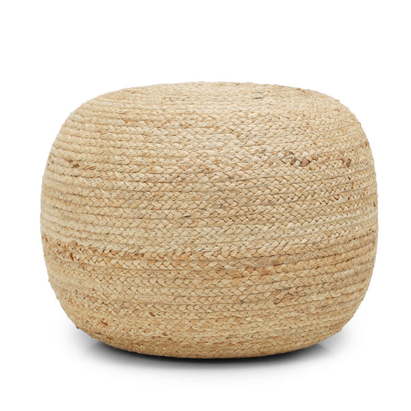 Jute Circular Pouf - Natural