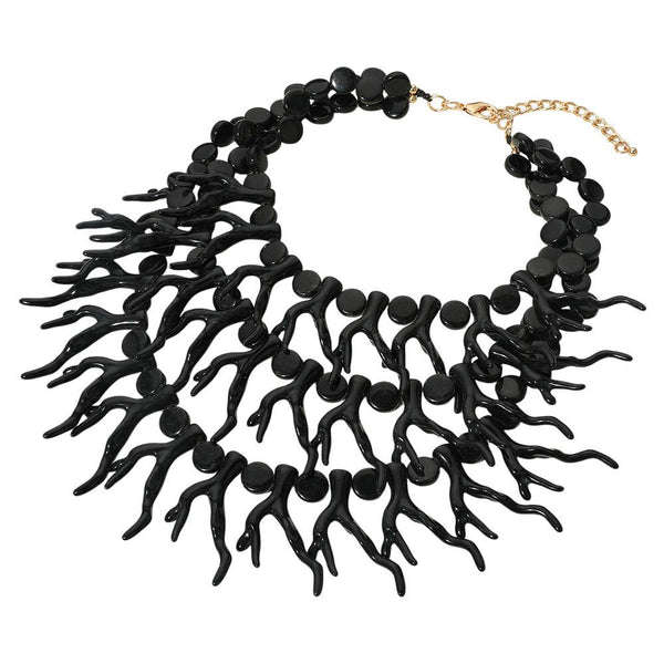 Bold Coral Statement Necklace