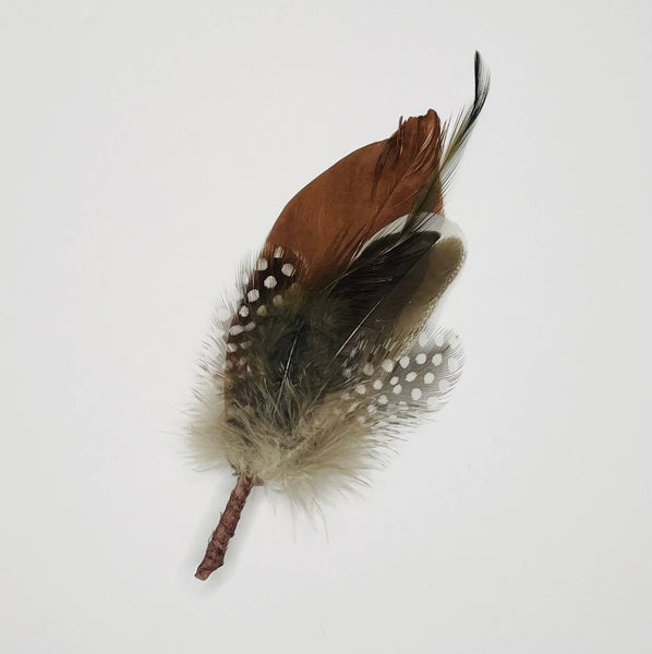 Feather Hat Pin - Garnet